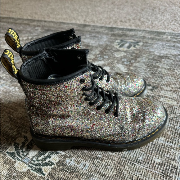 Dr.Marten's Junior 1460 Chunky Glitter Boots Kids Size 4 - Picture 11 of 13
